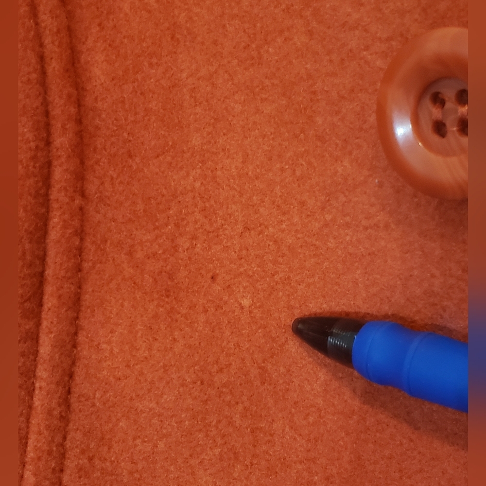 Chadwicks Wool Blend Pea Coat Double Breasted Size 10P Pockets Orange - Picture 14 of 16